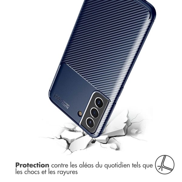 imoshion Coque silicone Carbon Samsung Galaxy S21 FE - Bleu