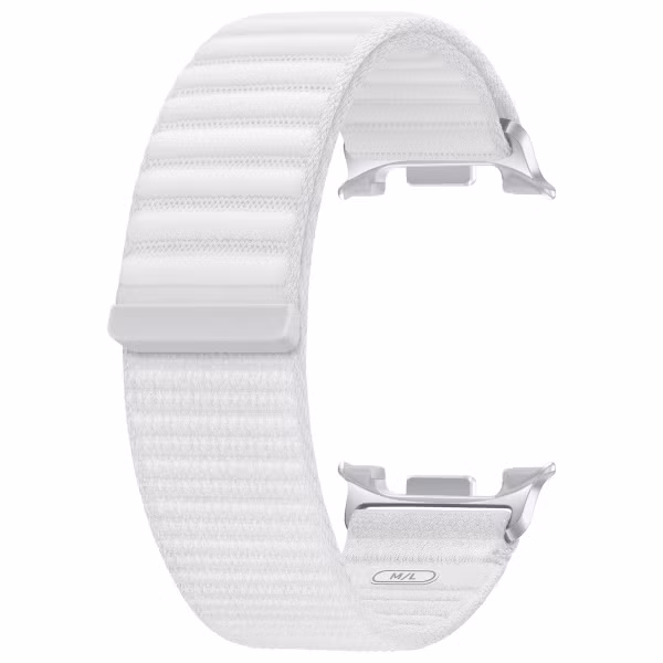 Samsung Bracelet en tissu original Samsung Galaxy Watch 8 (40/44mm) / Classic (46mm) - M/L - Blanc