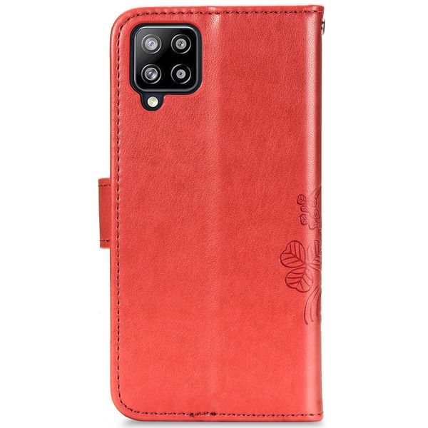 Etui de téléphone Fleurs de Trèfle Galaxy A42 - Rouge