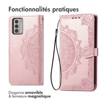 imoshion Etui de téléphone portefeuille Mandala Nokia G42 - Rose Dorée