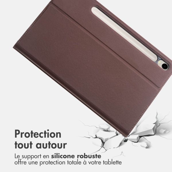 Accezz Coque tablette Classic Samsung Galaxy Tab S9 11.0 pouces / Tab S10 FE / S9 FE 10.9 pouces - Marron