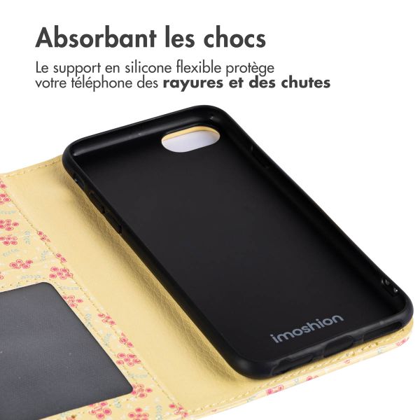 imoshion Étui de télephone portefeuille Design Apple iPhone 16e - Sunny Yellow Petite Flowers