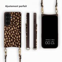 Selencia Nova coque arrière en cuir véritable avec porte-cartes Samsung Galaxy S26 - Fawn Chic