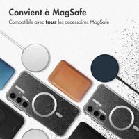 imoshion Coque arrière transparente Pailletée avec MagSafe Samsung Galaxy S24 - Argent