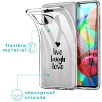 imoshion Coque Design Samsung Galaxy A71 - Live Laugh Love - Noir