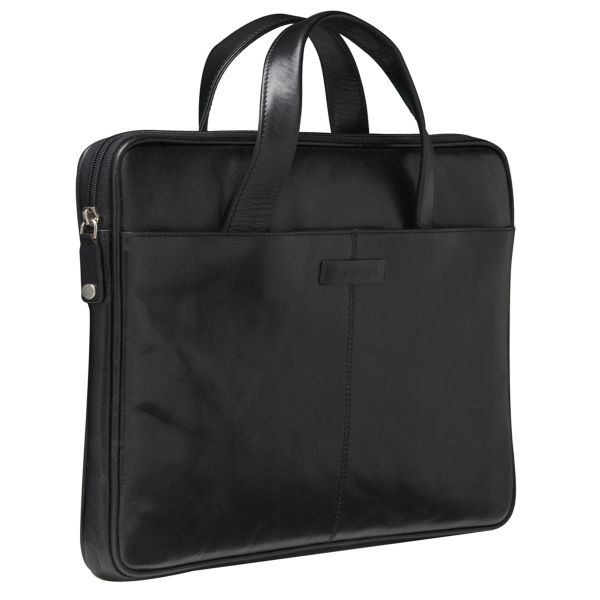 dbramante1928 Sac ordinateur 16 pouces Silkeborg - Cuir véritable - Black