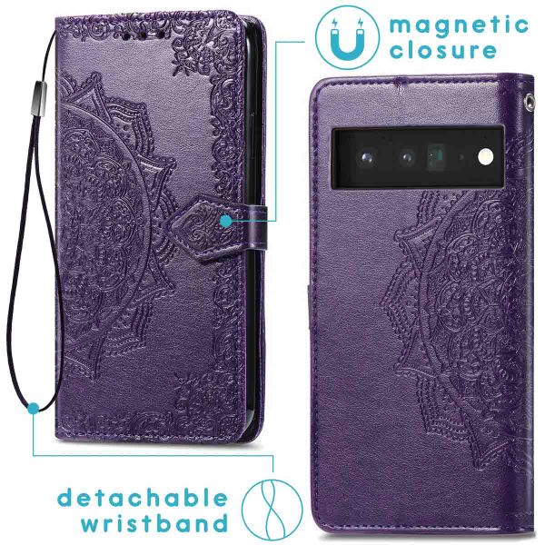 imoshion Etui de téléphone portefeuille Mandala Google Pixel 6 Pro - Violet