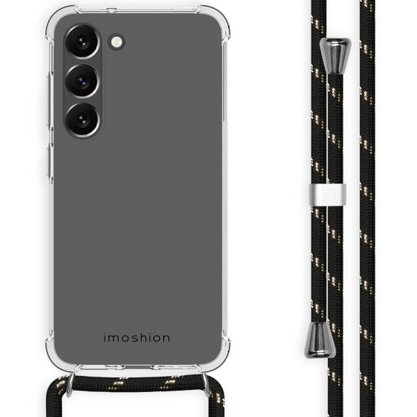 imoshion Coque avec dragonne Samsung Galaxy S23 Plus - Noir / Dorée