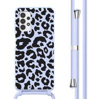 imoshion Coque design en silicone avec cordon Samsung Galaxy A13 (4G) - Animal Lila