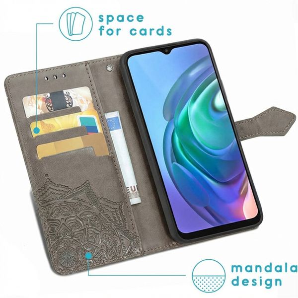 imoshion Etui de télephone Mandala Motorola Moto G30 / G20 / G10 (Power) - Gris