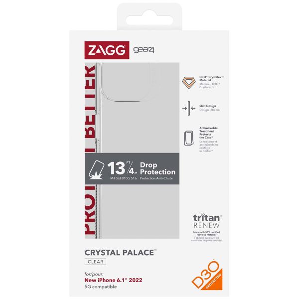 ZAGG Coque Crystal Palace iPhone 14 - Transparent