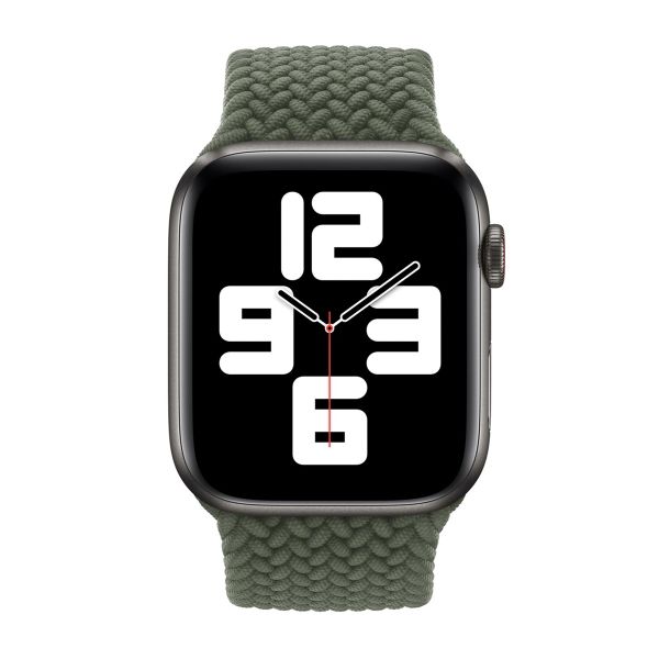 Apple Bracelet Solo tressé Apple Watch | 44/45/46/49 mm - Taille 4 - Inverness Green