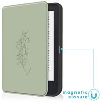 imoshion Slim Soft Sleepcover Kobo Clara 2E / Tolino Shine 4 - Floral Green