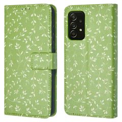 imoshion Étui de télephone portefeuille Design Samsung Galaxy A52(s) (5G/4G) - Green Flowers