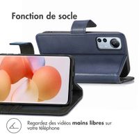 imoshion Étui de téléphone portefeuille Luxe Xiaomi 12 Lite - Bleu foncé