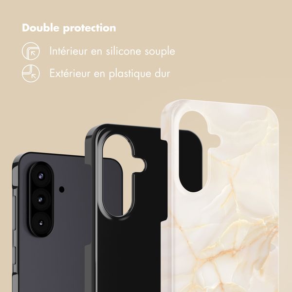 Selencia Coque arrière Vivid Samsung Galaxy A57 (5G) - Golden Beige Marble