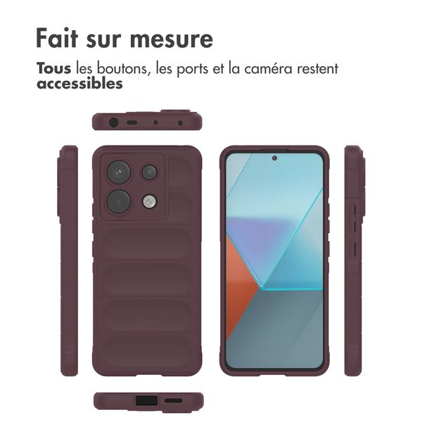 imoshion Coque arrière EasyGrip Xiaomi Poco X6 Pro - Aubergine