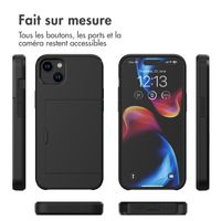imoshion Coque arrière avec porte-cartes Apple iPhone 15 Plus - Noir