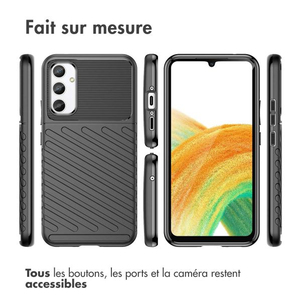 imoshion Coque Arrière Thunder pour Samsung Galaxy A34 (5G) - Noir