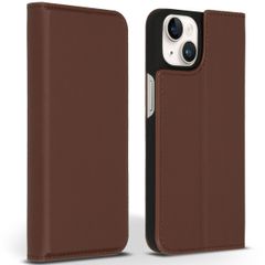 Accezz Étui de télephone Slim Folio en cuir de qualité supérieure Apple iPhone 14 - Marron
