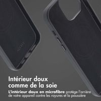 Accezz Coque arrière en cuir avec MagSafe Apple iPhone 14 Pro Max - Onyx Black
