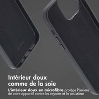 Accezz Coque arrière en cuir avec MagSafe iPhone 14 Pro Max - Onyx Black