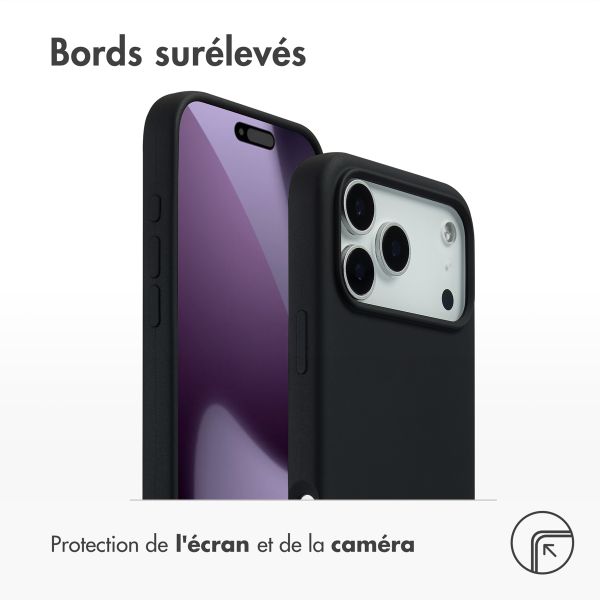 Accezz Coque Liquid Silicone avec MagSafe Apple iPhone 17 Pro Max - Noir