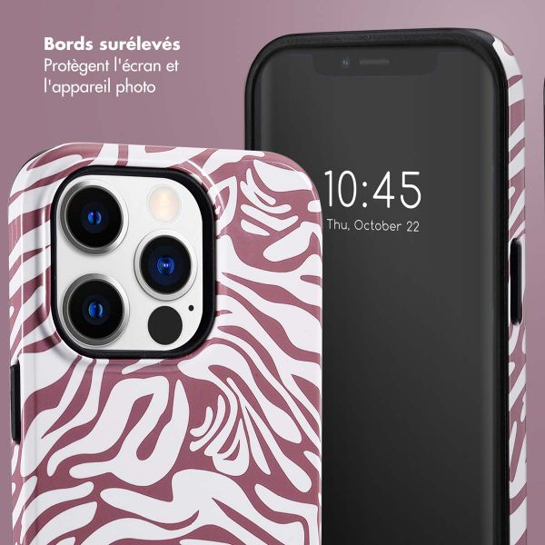 Selencia Coque arrière Vivid Apple iPhone 14 Pro - Trippy Swirl Dark Rose