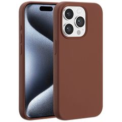 Accezz Coque Liquid Silicone avec MagSafe iPhone 15 Pro - New Tea Brown