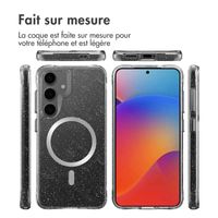imoshion Coque arrière transparente Pailletée avec MagSafe Samsung Galaxy S25 Plus - Argent