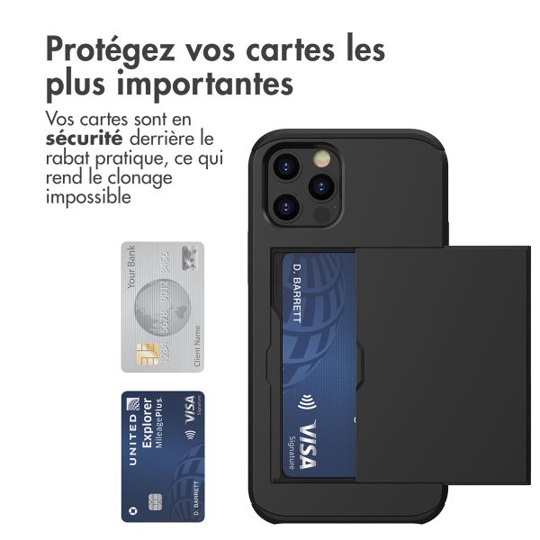 imoshion Coque arrière avec porte-cartes iPhone 12 Pro Max - Noir