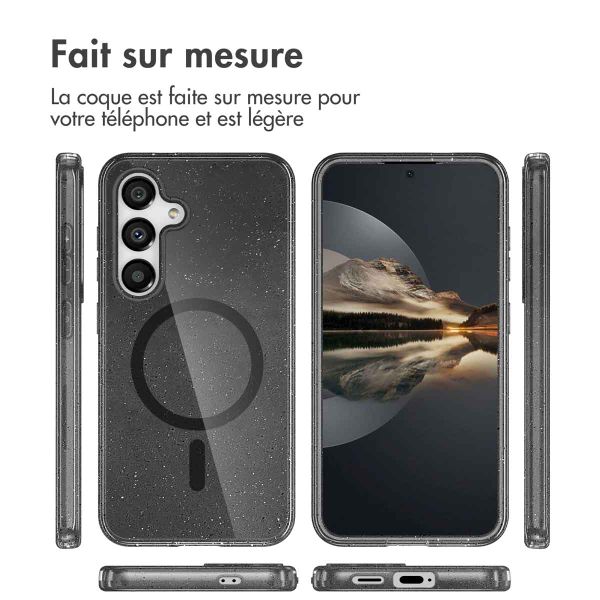 imoshion Coque Pailletée avec MagSafe Samsung Galaxy S24 - Glitter Noir