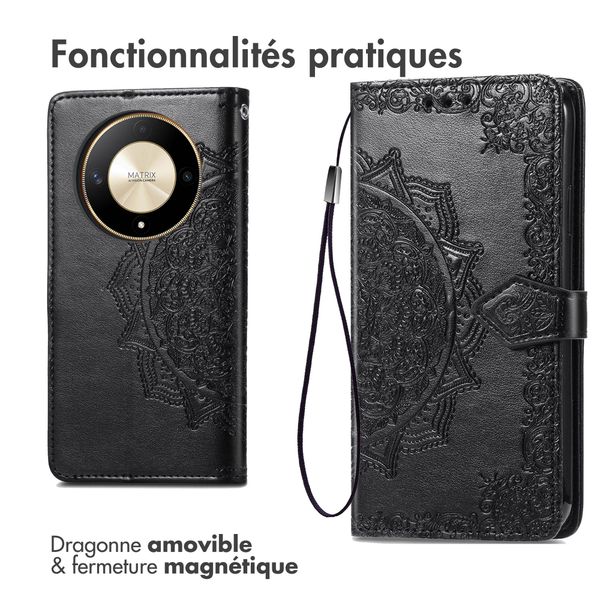 imoshion Etui de télephone Mandala Honor Magic 6 Lite - Noir