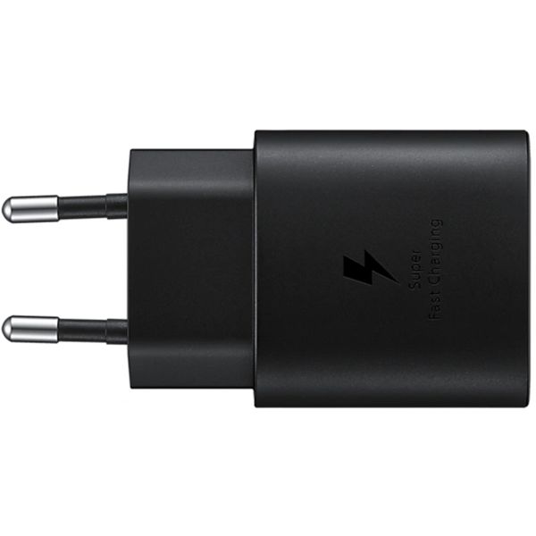 Samsung Lot de charge | USB-C vers USB-C - 1 mètre - 25 Watt - Noir + Original l'Adapteur de charge radpide USB-C emballage d'usine - 25 Watt - Noir