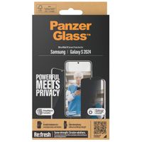 PanzerGlass ﻿Protection d'écran Privacy Ultra-Wide Fit Anti-bactérienne avec applicateur Samsung Galaxy S24