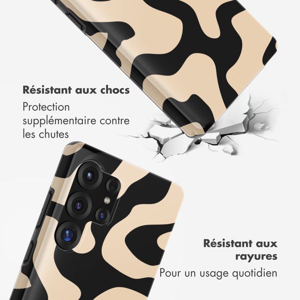 Selencia Coque arrière Vivid avec MagSafe Samsung Galaxy S25 Ultra - Art Wave Black