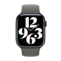 Apple Bracelet Boucle unique en Silicone Apple Watch Series 1 - 9 / SE (38/40/41 mm) | Series 10 / 11 (42 mm) - Taille 6 - Olive