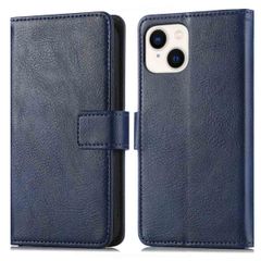 imoshion Étui de téléphone portefeuille Luxe Apple iPhone 14 Plus - Bleu foncé