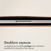 Accezz Leather Pochette ordinateur Apple MacBook 15 pouces - Cognac