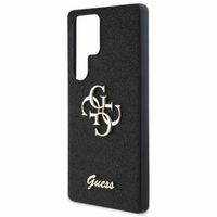 Guess Coque 4G Metal Logo Glitter Samsung Galaxy S25 Ultra - Noir