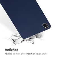 Accezz Coque Liquid Silicone avec porte-stylet iPad Pro 11 (2018/2020/2021/2022) - Bleu foncé