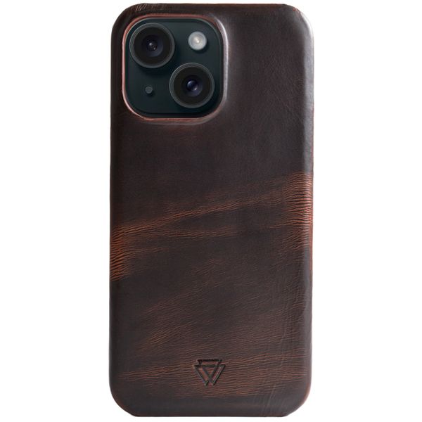 Wachikopa Coque Full Wrap iPhone 15 - Dark Brown