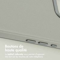 Accezz Coque arrière en cuir avec MagSafe Apple iPhone 16e - Light Grey