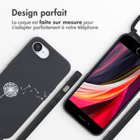 imoshion Coque design en silicone avec cordon iPhone 16e - Dandelion Black