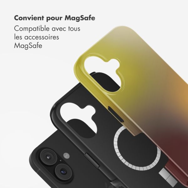 Selencia Coque arrière Vivid avec MagSafe Apple iPhone 17 - Gradient Olive Dust