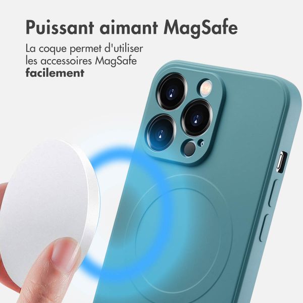imoshion Coque Couleur avec MagSafe Apple iPhone 13 Pro - Smoke Green
