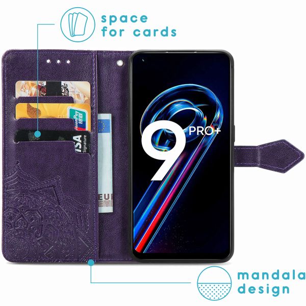 imoshion Etui de téléphone portefeuille Mandala Realme 9 Pro Plus - Violet