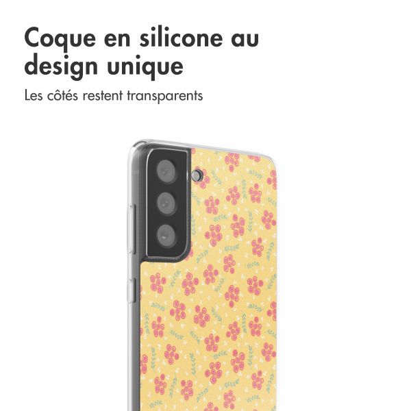 imoshion Coque design pour Samsung Galaxy S21 FE - Sunny Yellow Petite Flowers