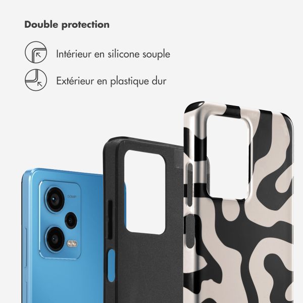 Selencia Coque arrière Vivid Tough Xiaomi Redmi Note 12 Pro - Art Wave Black