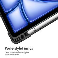 Accezz Coque tablette Rugged Trifold Apple iPad Air 11 pouces (2025) M3 / (2024) M2 / Air 5 (2022) / Air 4 (2020) - Noir